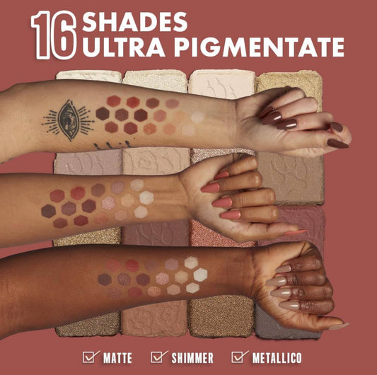 NYX ultimate shadow palette 16 colours warm neutral