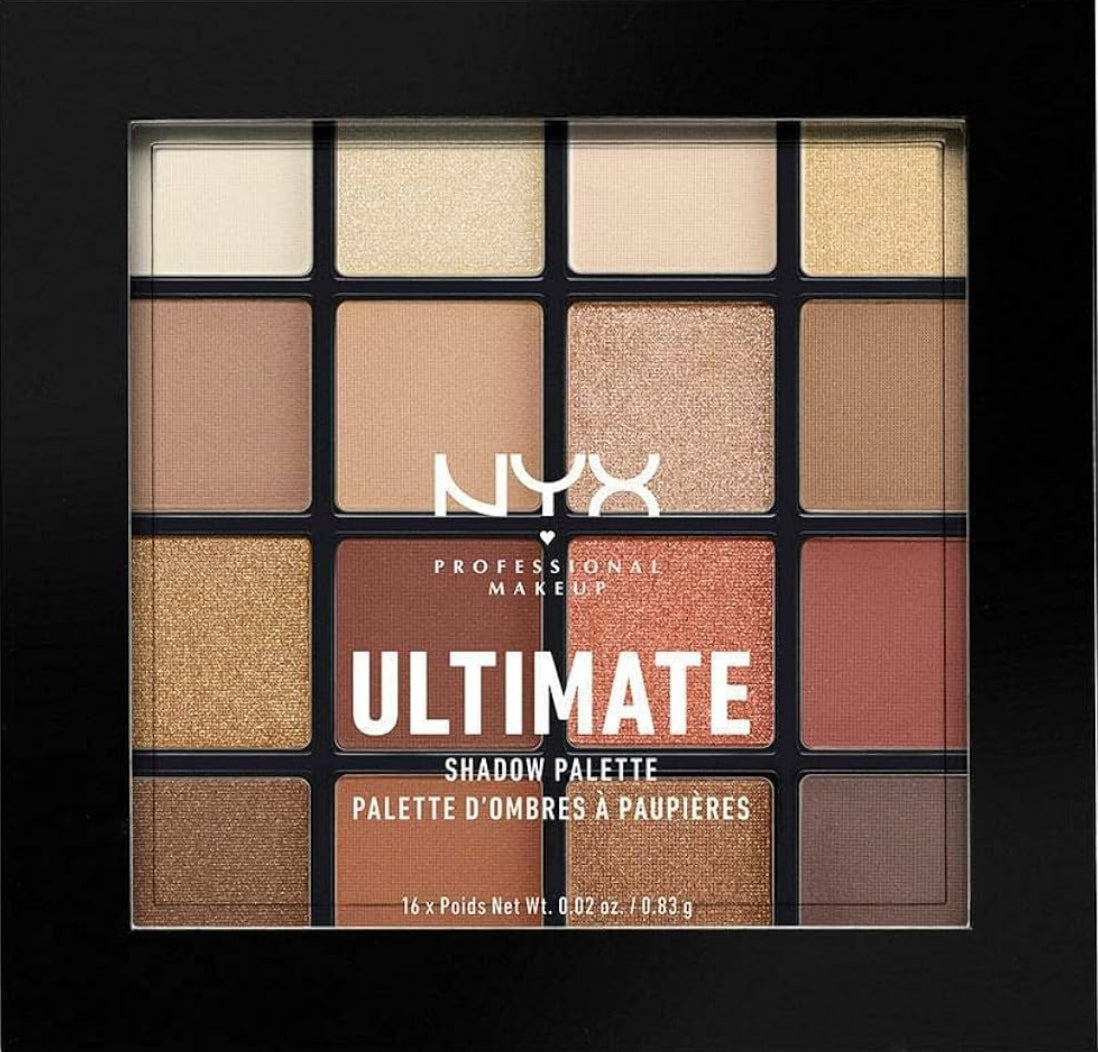 NYX ultimate shadow palette 16 colours warm neutral