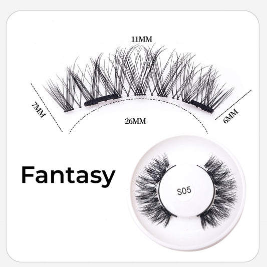 Magnetic eyelashes with applicator