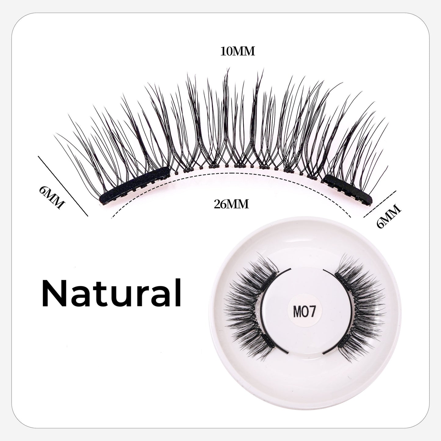 Magnetic eyelashes with applicator