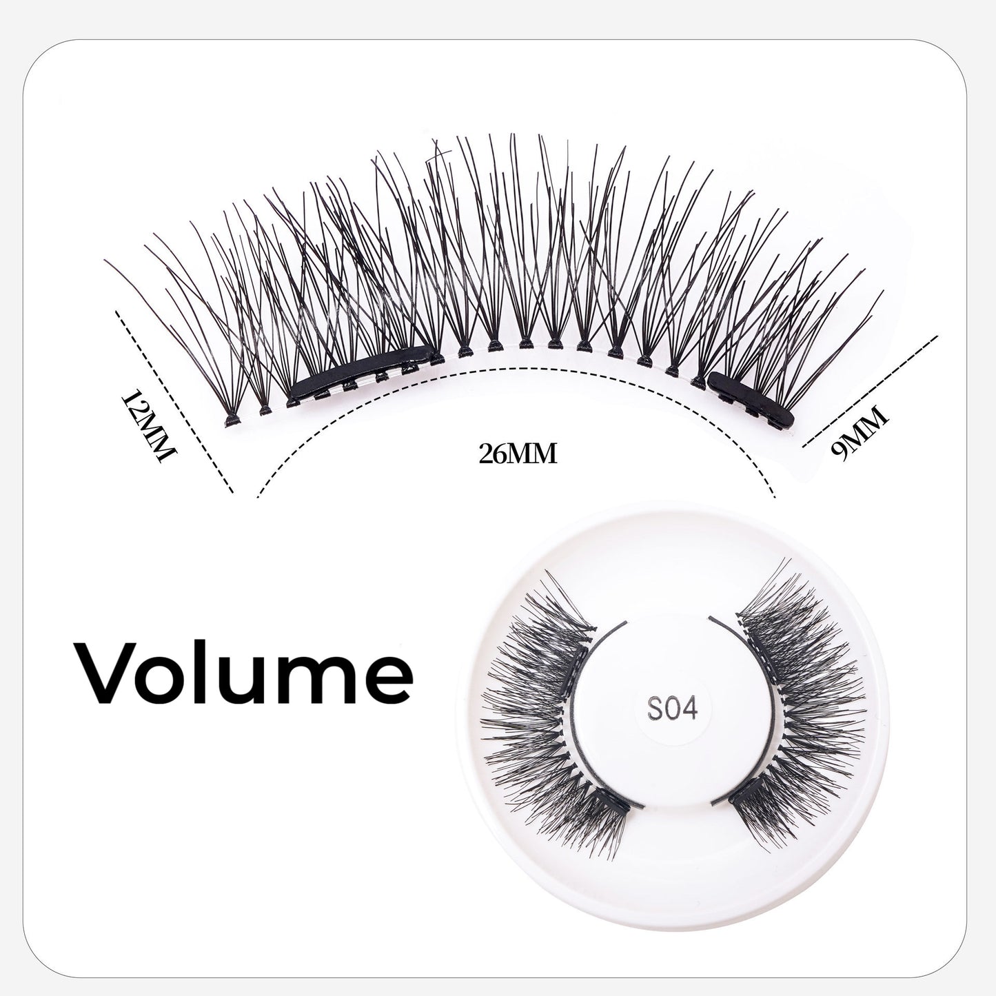 Magnetic eyelashes with applicator