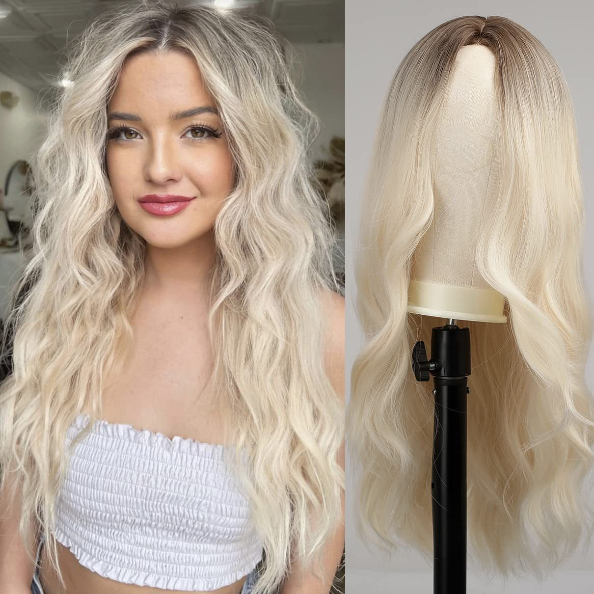 Wig (wavy long hair)